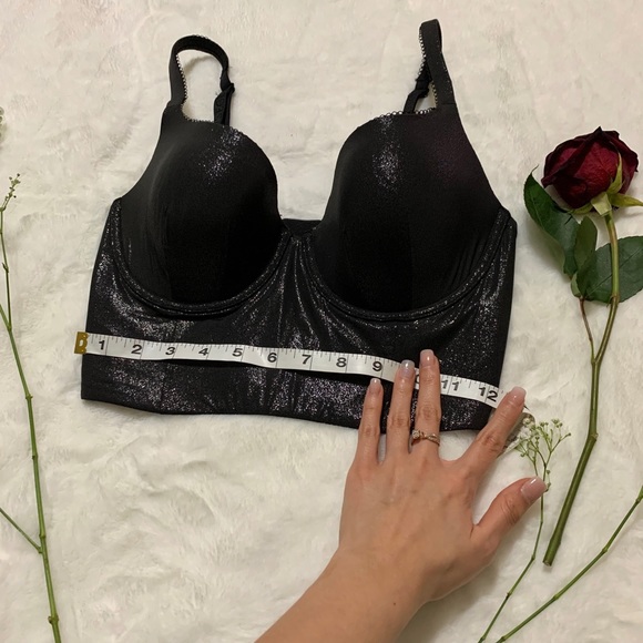 Body By Victoria Lined Black Metallic Bra - Picture 3 of 5